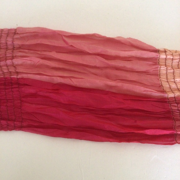 VINTAGE SILK MULTI COLORED BOHEMIAN  SCARF - Picture 6 of 16